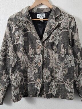 Vintage Tantrums Collection Floral Tapestry Blazer Jacket
